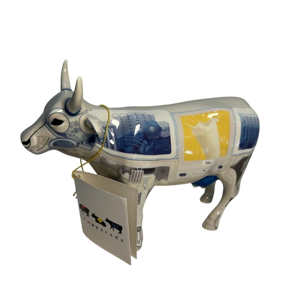 COW PARADE iMoo Apple Figurine, Westland Giftware, Collectible #9173, Box & Tag